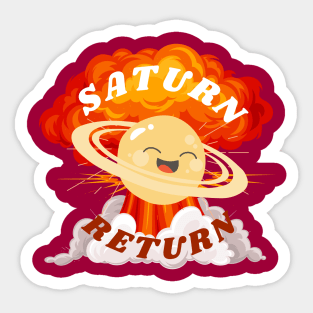 Saturn Return Funny Astrology Birth Chart Sticker